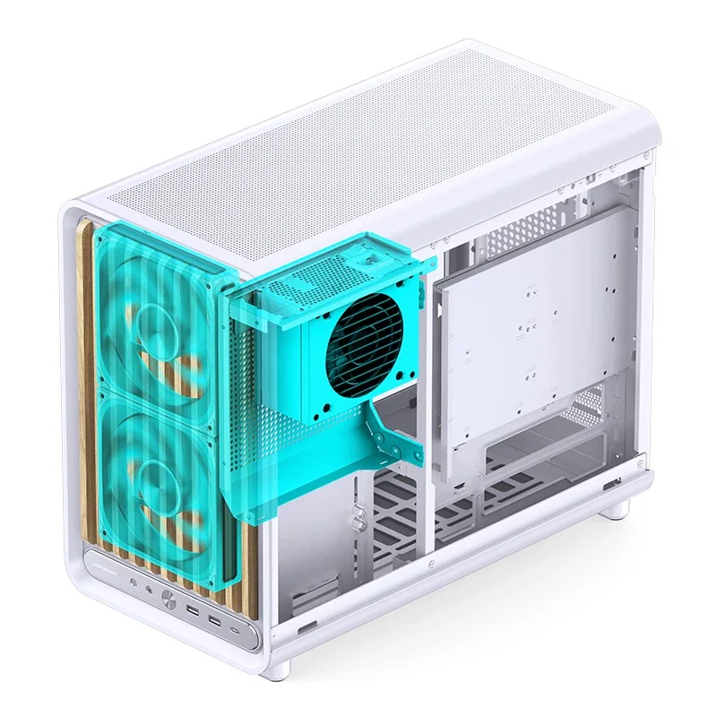 Jonsbo D33 Wood M-ATX Computer Case (Black, White) - Image 51