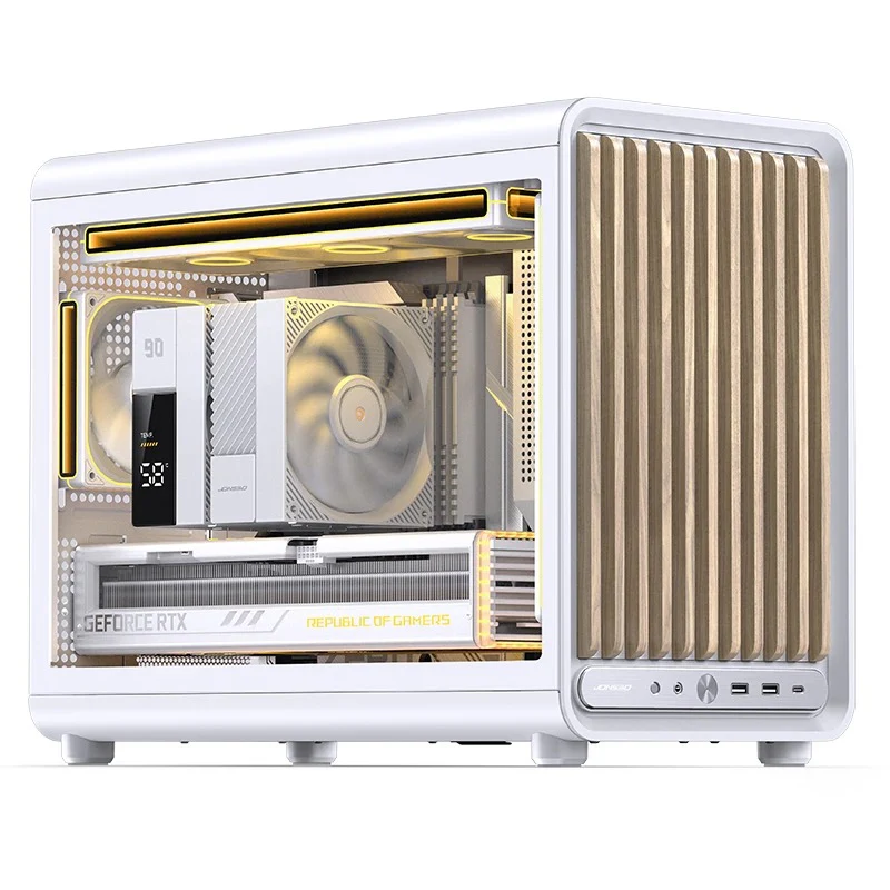 Jonsbo D33 Wood M-ATX Computer Case (Black, White) - Image 53