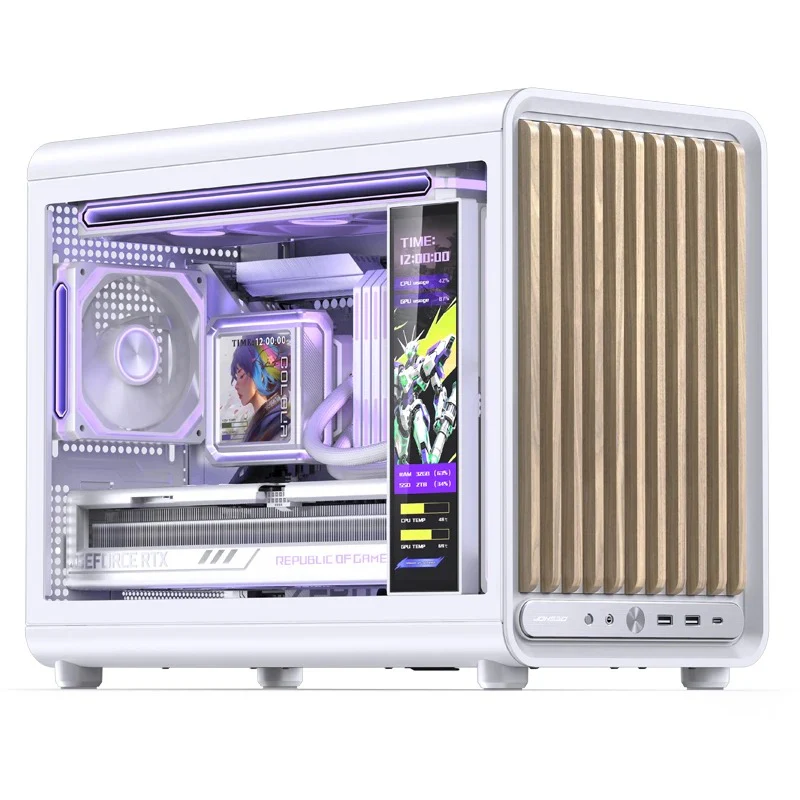 Jonsbo D33 Wood M-ATX Computer Case (Black, White) - Image 56