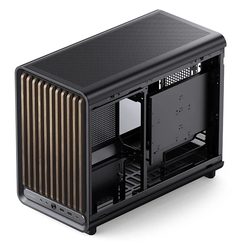 Jonsbo D33 Wood M-ATX Computer Case (Black, White) - Image 7