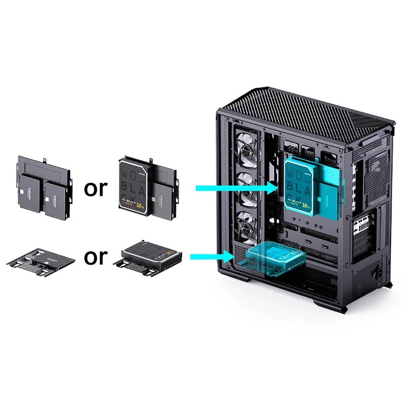 Jonsbo D400 ATX Computer Case (Black, White) - Image 8