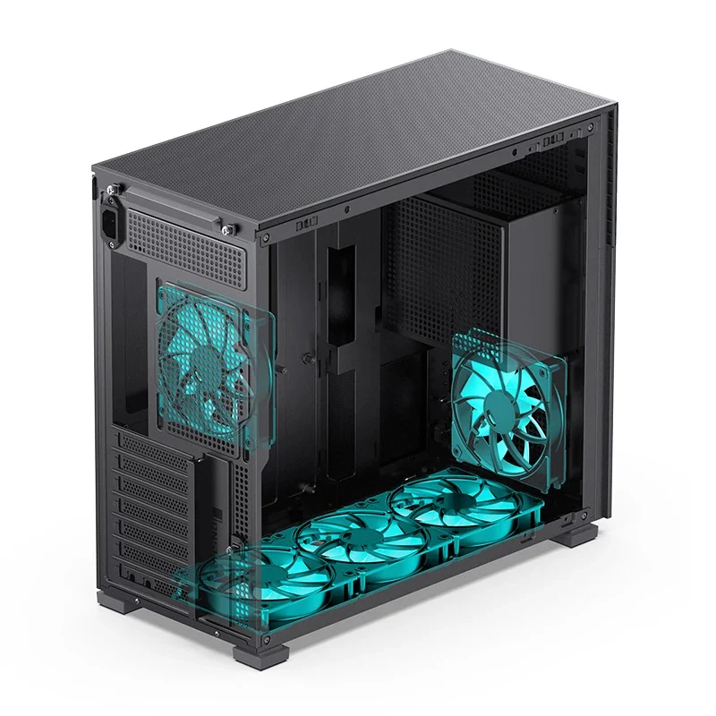 Jonsbo D41 Mesh ATX Computer Case (Black, White) + Jonsbo DS8 8" Display Secondary Screen (Black, White) - Image 9