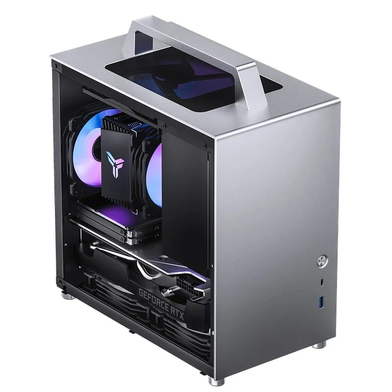 Jonsbo T8 Plus ITX Computer Case (Black, Silver) - Image 37