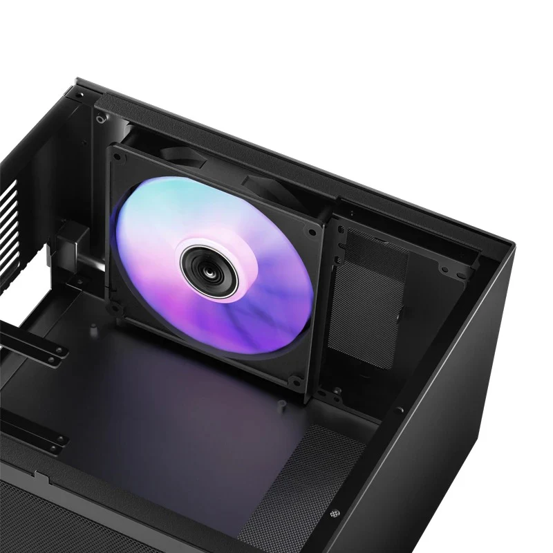 Jonsbo T8 Plus ITX Computer Case (Black, Silver) - Image 6