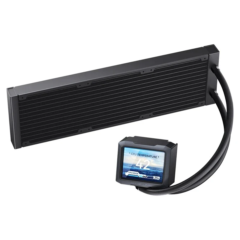 Jonsbo TF3-360SC 360MM AIO Liquid CPU Cooler w/ 3 x 3.38" Fan LCD Displays & 3.5" Pump Block LCD Display (Black, White) - Image 27
