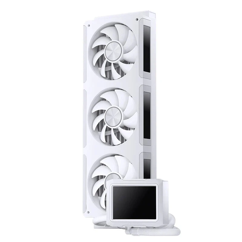 Jonsbo TF3-360SC 360MM AIO Liquid CPU Cooler w/ 3 x 3.38" Fan LCD Displays & 3.5" Pump Block LCD Display (Black, White) - Image 42