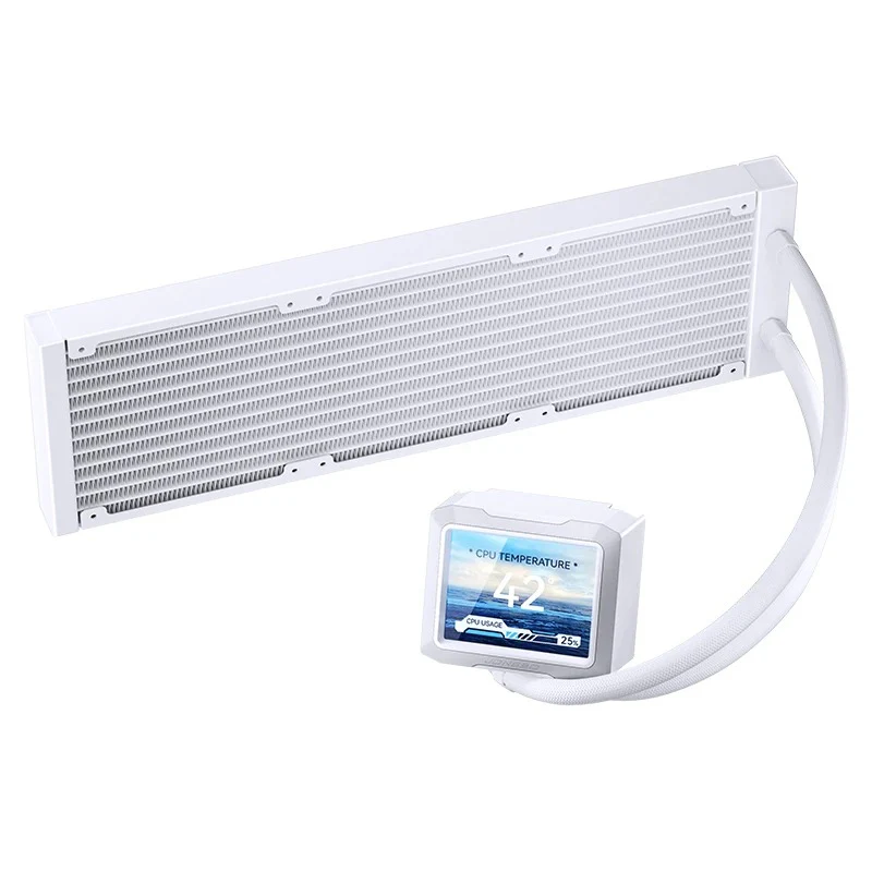 Jonsbo TF3-360SC 360MM AIO Liquid CPU Cooler w/ 3 x 3.38" Fan LCD Displays & 3.5" Pump Block LCD Display (Black, White) - Image 53