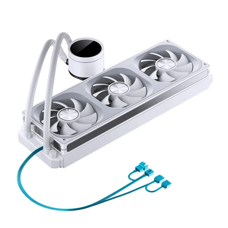 Jonsbo TH-360 ARGB AIO 360mm Liquid CPU Cooler w/ Temperature Display (Black, White) - Image 9