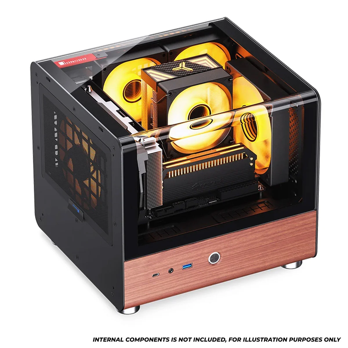Jonsbo TK-0 ITX Separated Cabinet Computer Case (Black, White) - Image 3