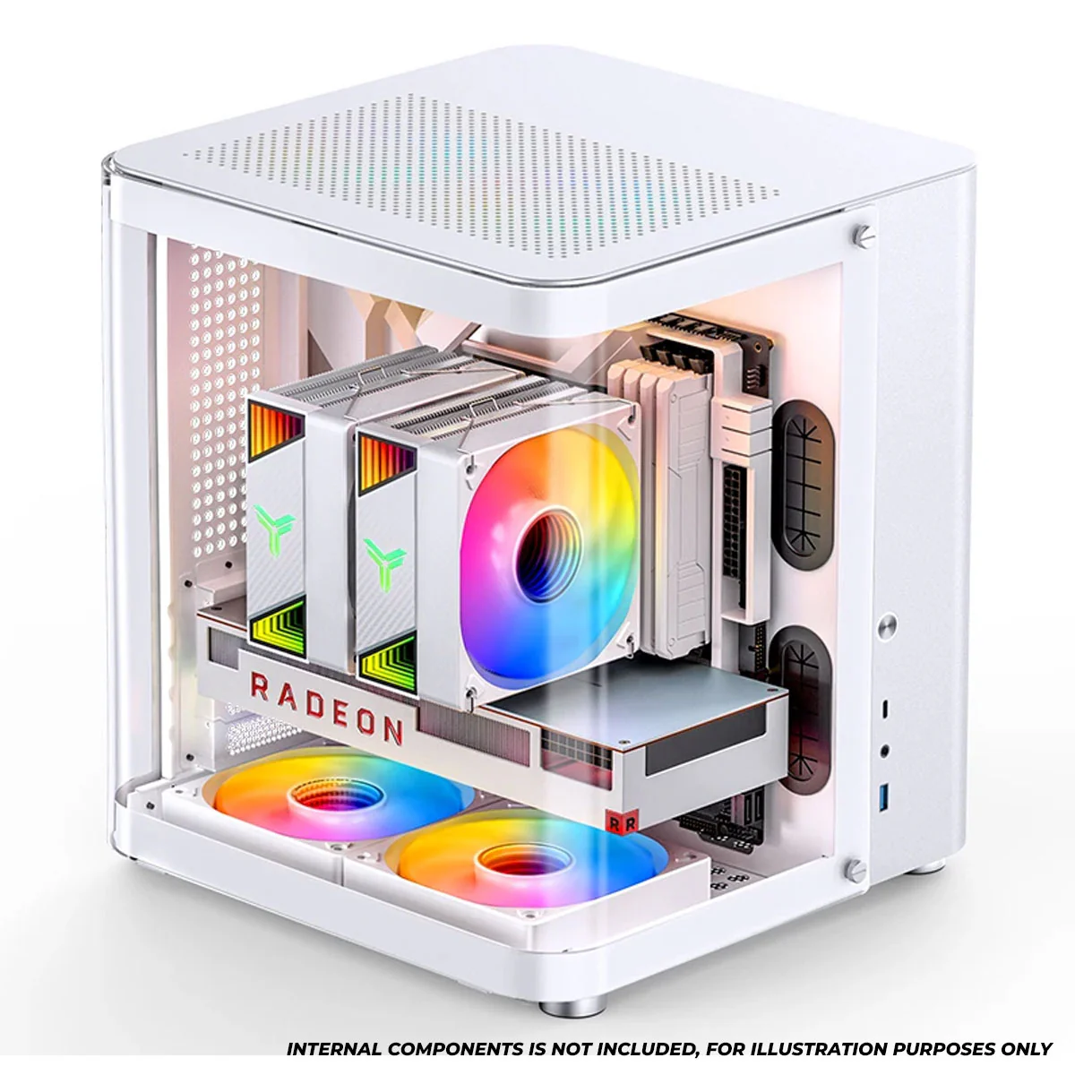Jonsbo TK-1 M-ATX Separated Cabinet Computer Case (Black, White) - Image 14