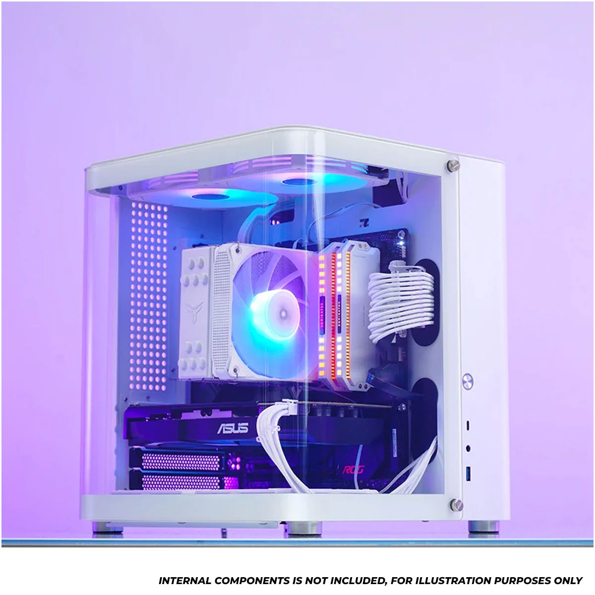 Jonsbo TK-1 M-ATX Separated Cabinet Computer Case (Black, White) - Image 18