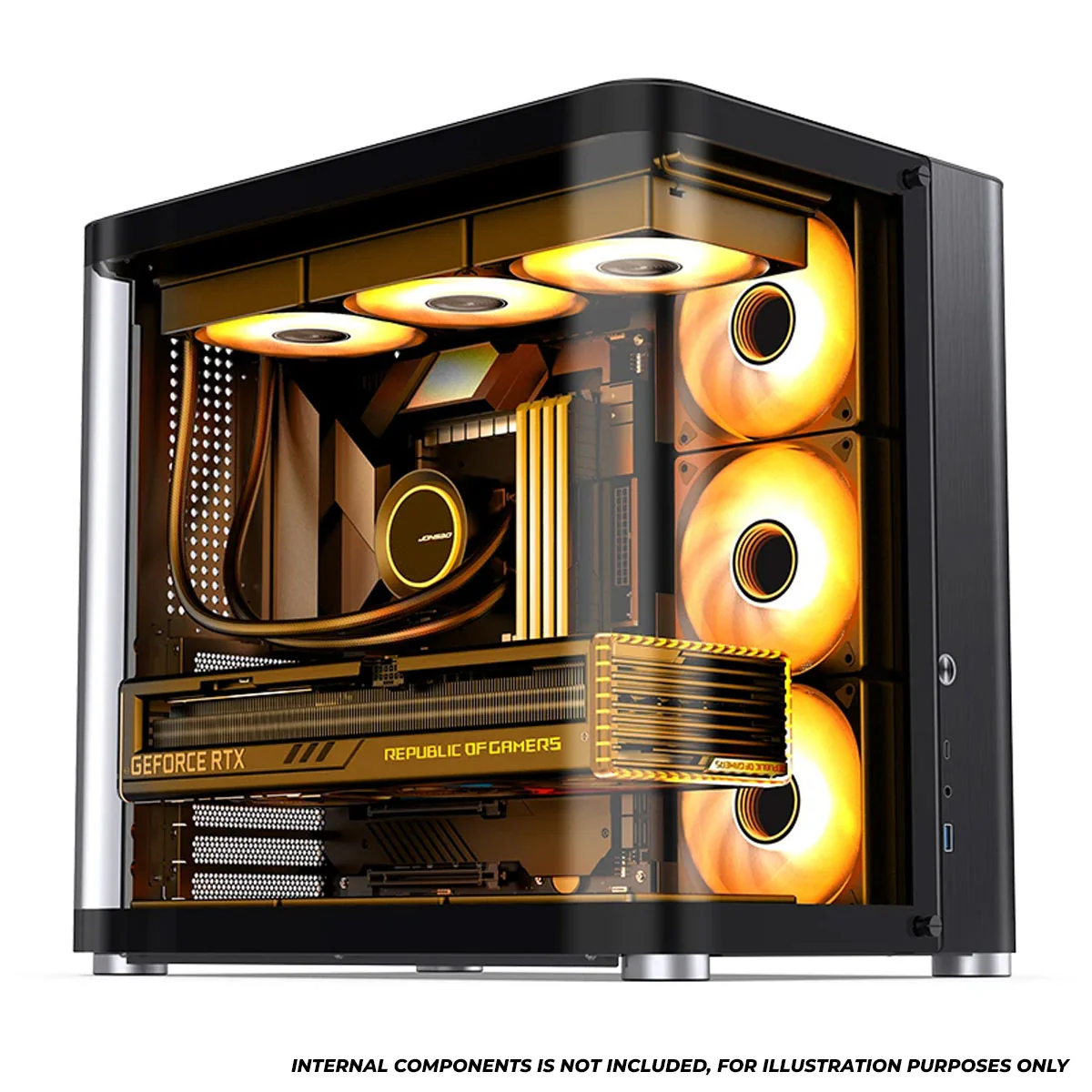 Jonsbo TK-2 ATX Separated Cabinet Computer Case (Black, White) - Image 2