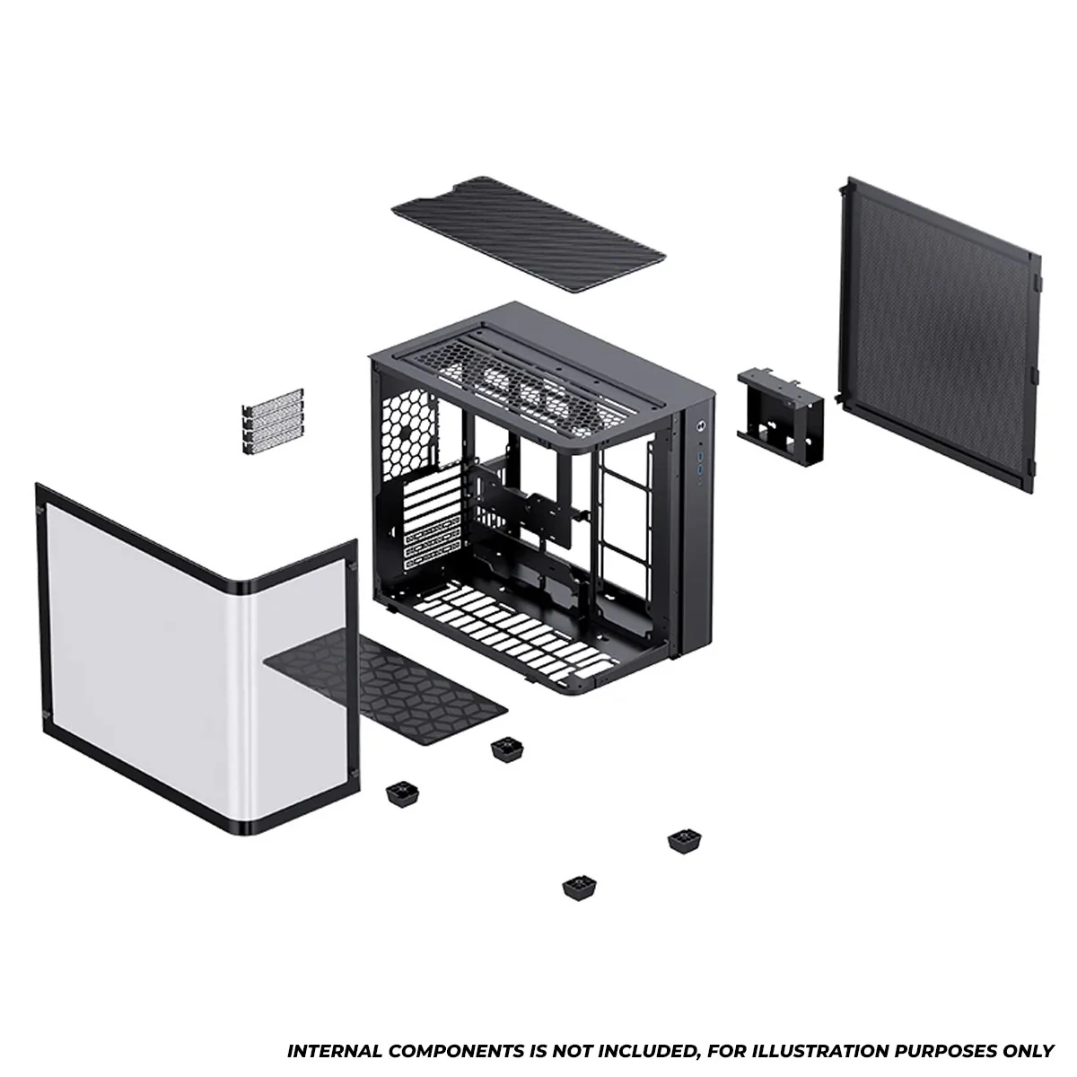 Jonsbo TK-3 ATX Separated Cabinet Computer Case (Black, White) - Image 24
