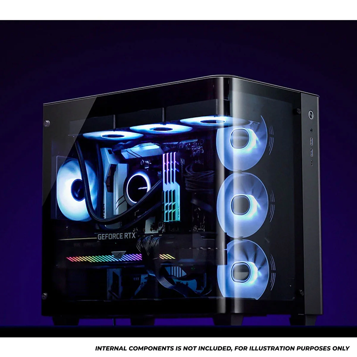 Jonsbo TK-3 ATX Separated Cabinet Computer Case (Black, White) - Image 3