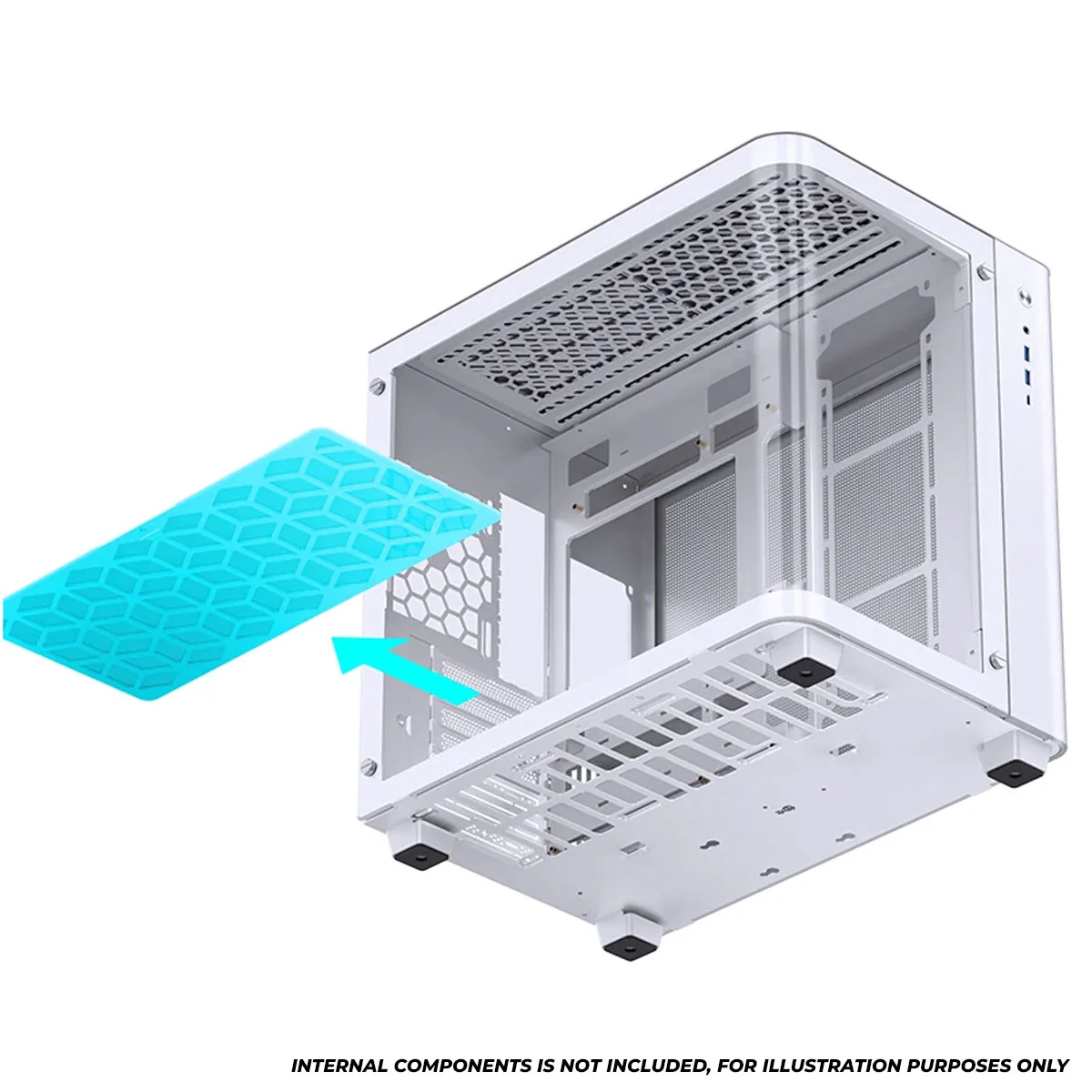 Jonsbo TK-3 ATX Separated Cabinet Computer Case (Black, White) - Image 34