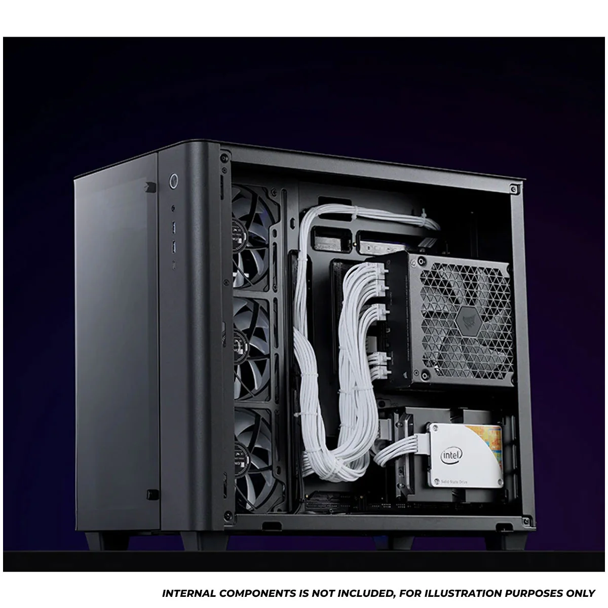 Jonsbo TK-3 ATX Separated Cabinet Computer Case (Black, White) - Image 4