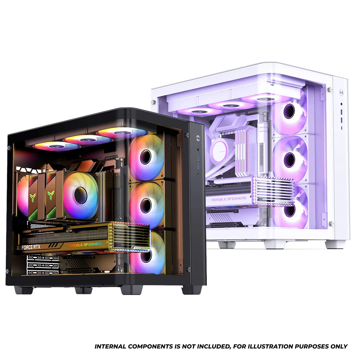 Jonsbo TK-3 ATX Separated Cabinet Computer Case (Black, White) - Image 44