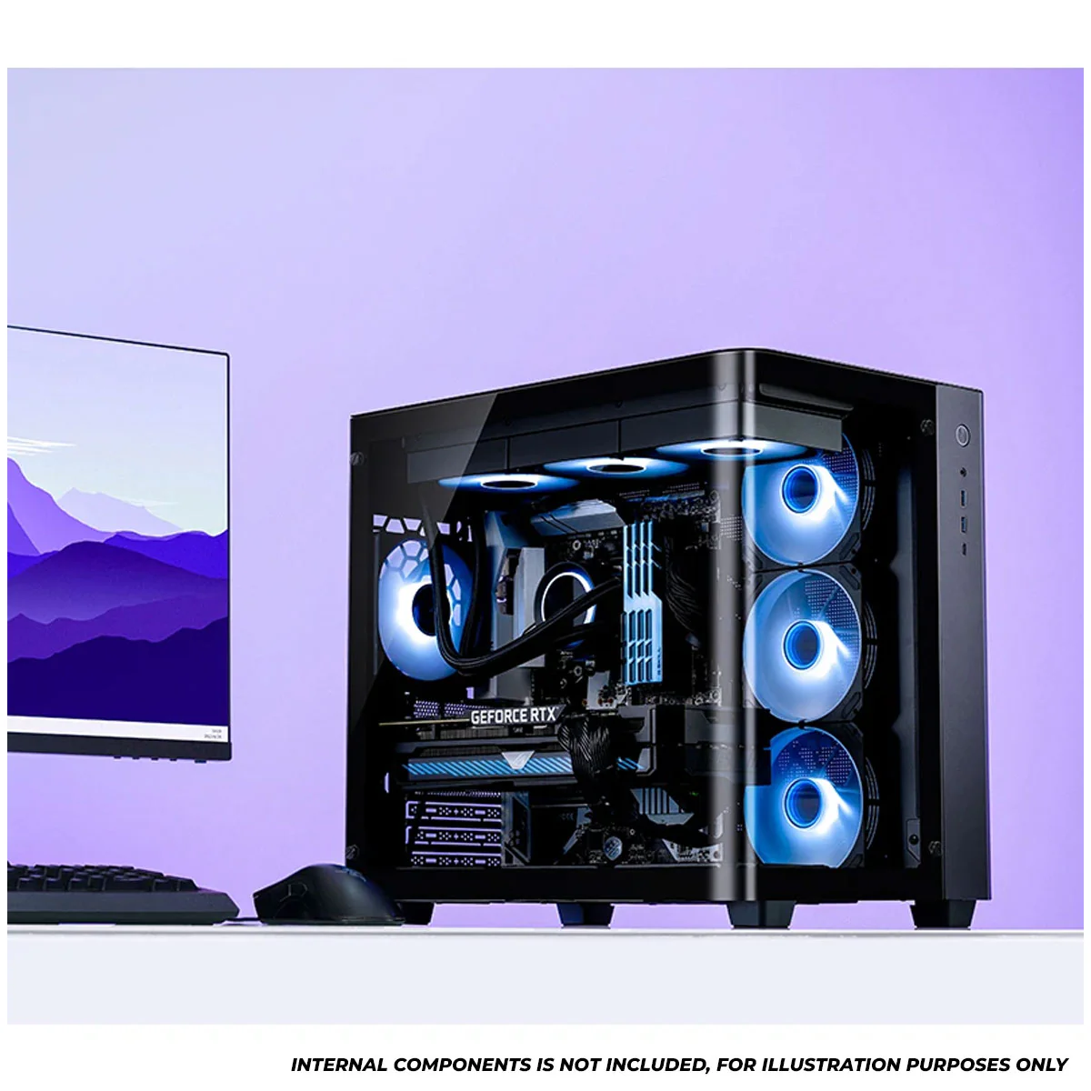 Jonsbo TK-3 ATX Separated Cabinet Computer Case (Black, White) - Image 7