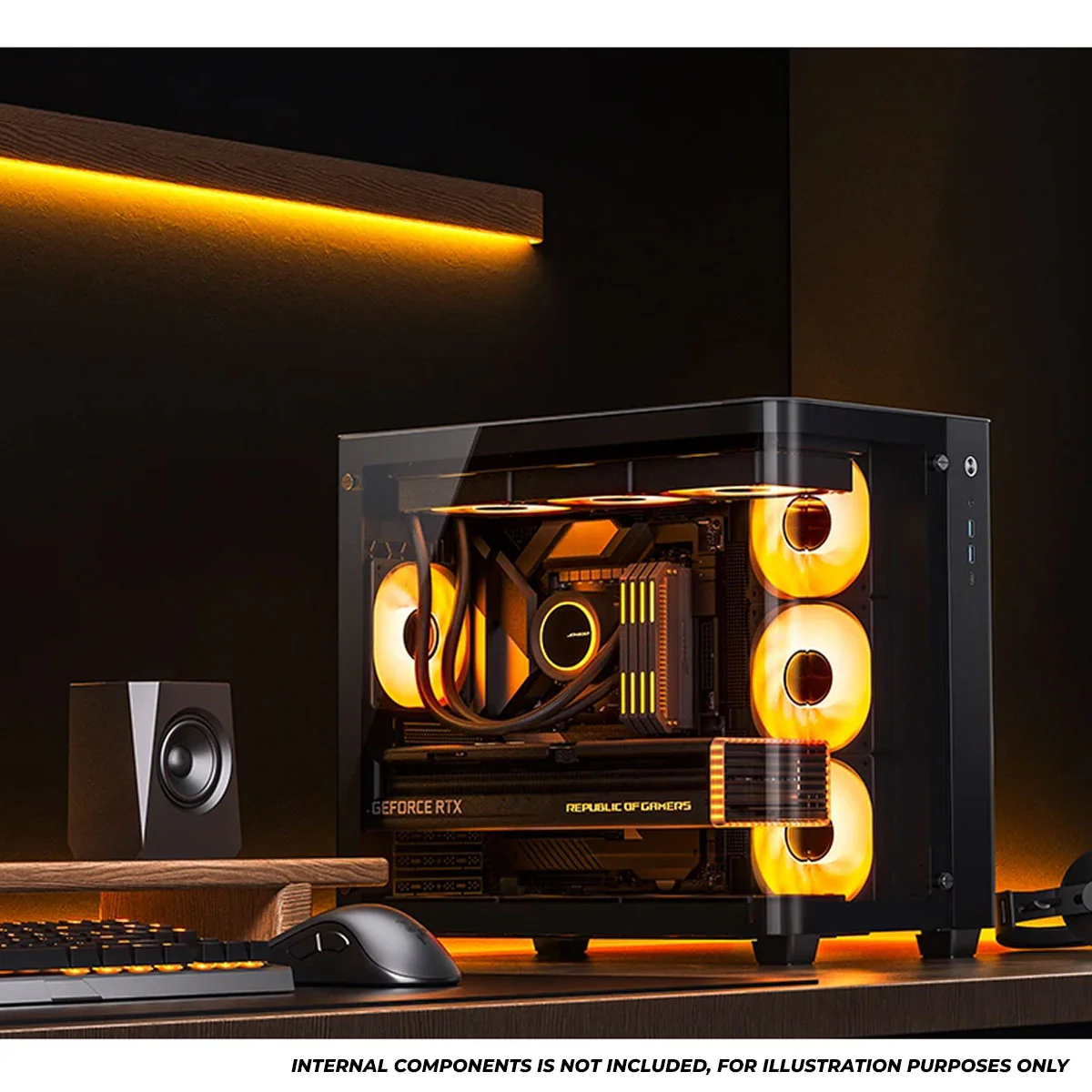 Jonsbo TK-3 ATX Separated Cabinet Computer Case (Black, White) - Image 9