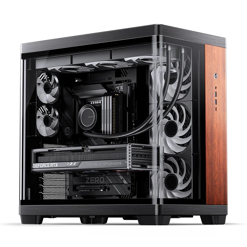 Jonsbo TK-4 Wood ATX Separated Cabinet Computer Case (Black) - Image 11
