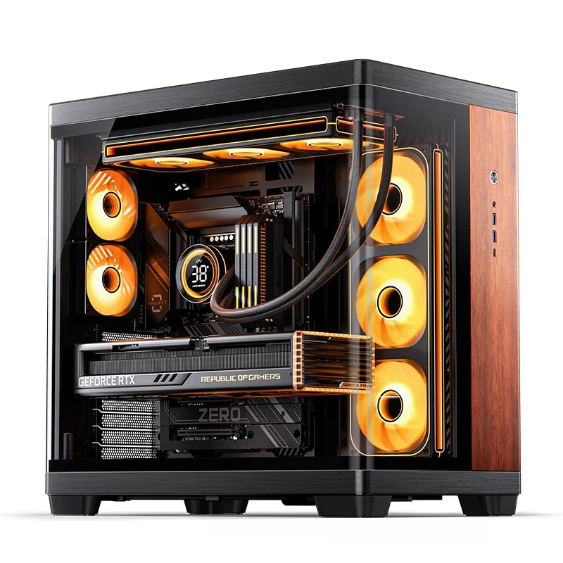 Jonsbo TK-4 Wood ATX Separated Cabinet Computer Case (Black) - Image 15