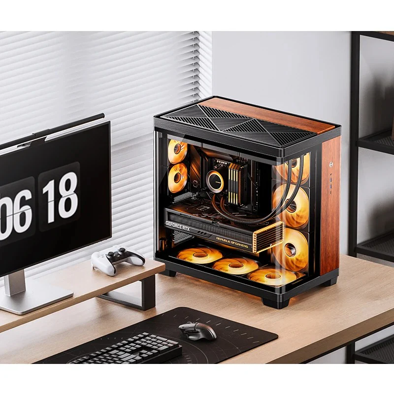 Jonsbo TK-4 Wood ATX Separated Cabinet Computer Case (Black) - Image 26