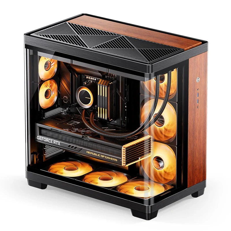Jonsbo TK-4 Wood ATX Separated Cabinet Computer Case (Black) - Image 3