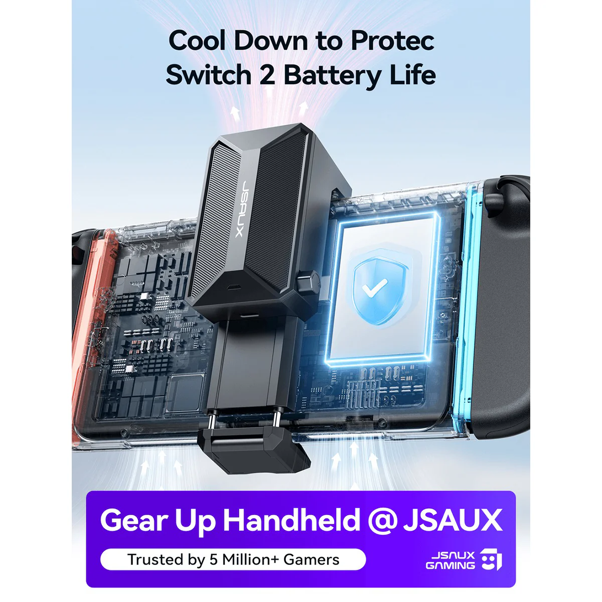 JSAUX Cooling Fan for Nintendo Switch 2 (Black) (GP0201A) - Image 5