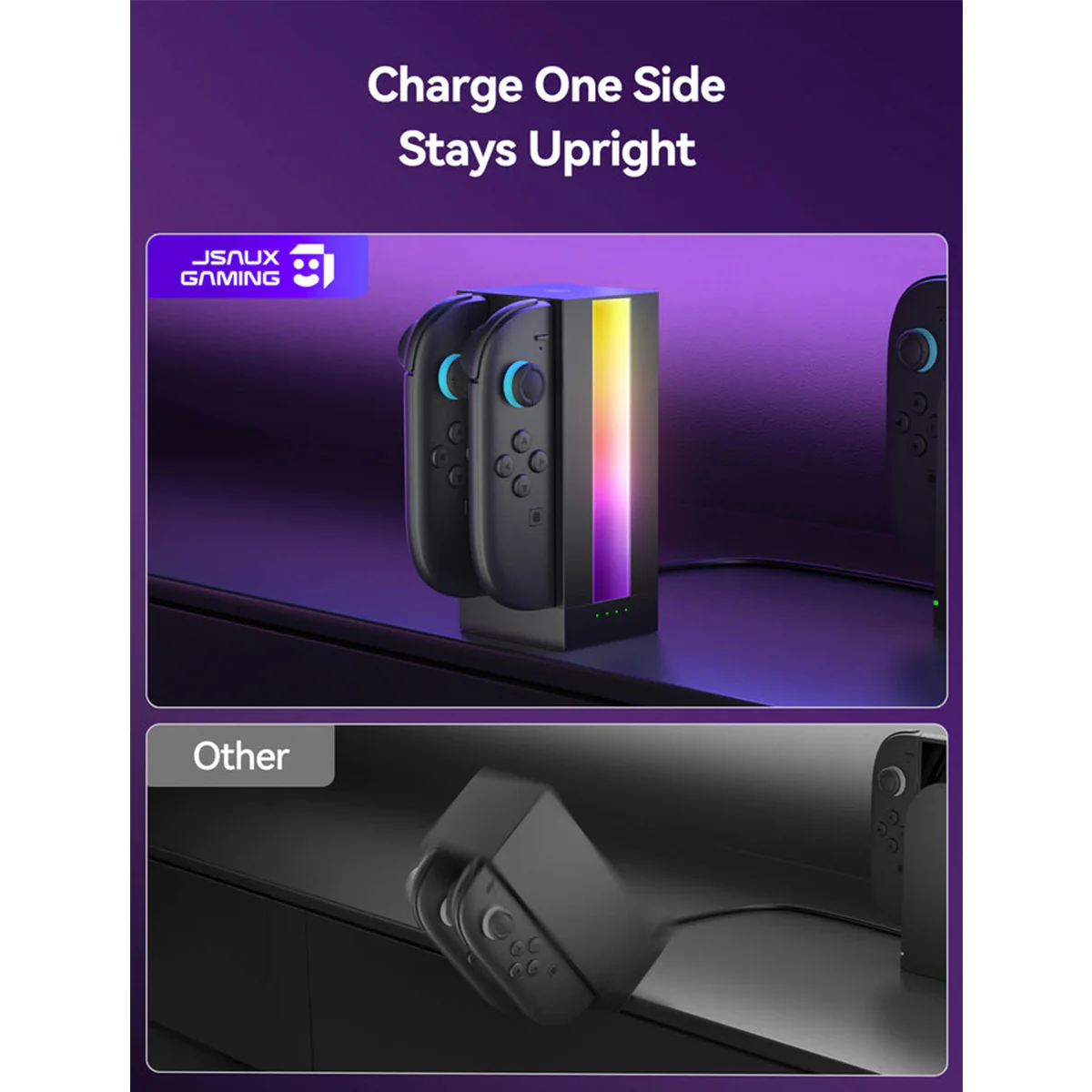 JSAUX EnergyFlow Charging Dock for Nintendo Switch 2 Joy-Con (Black) (GP0501) - Image 7