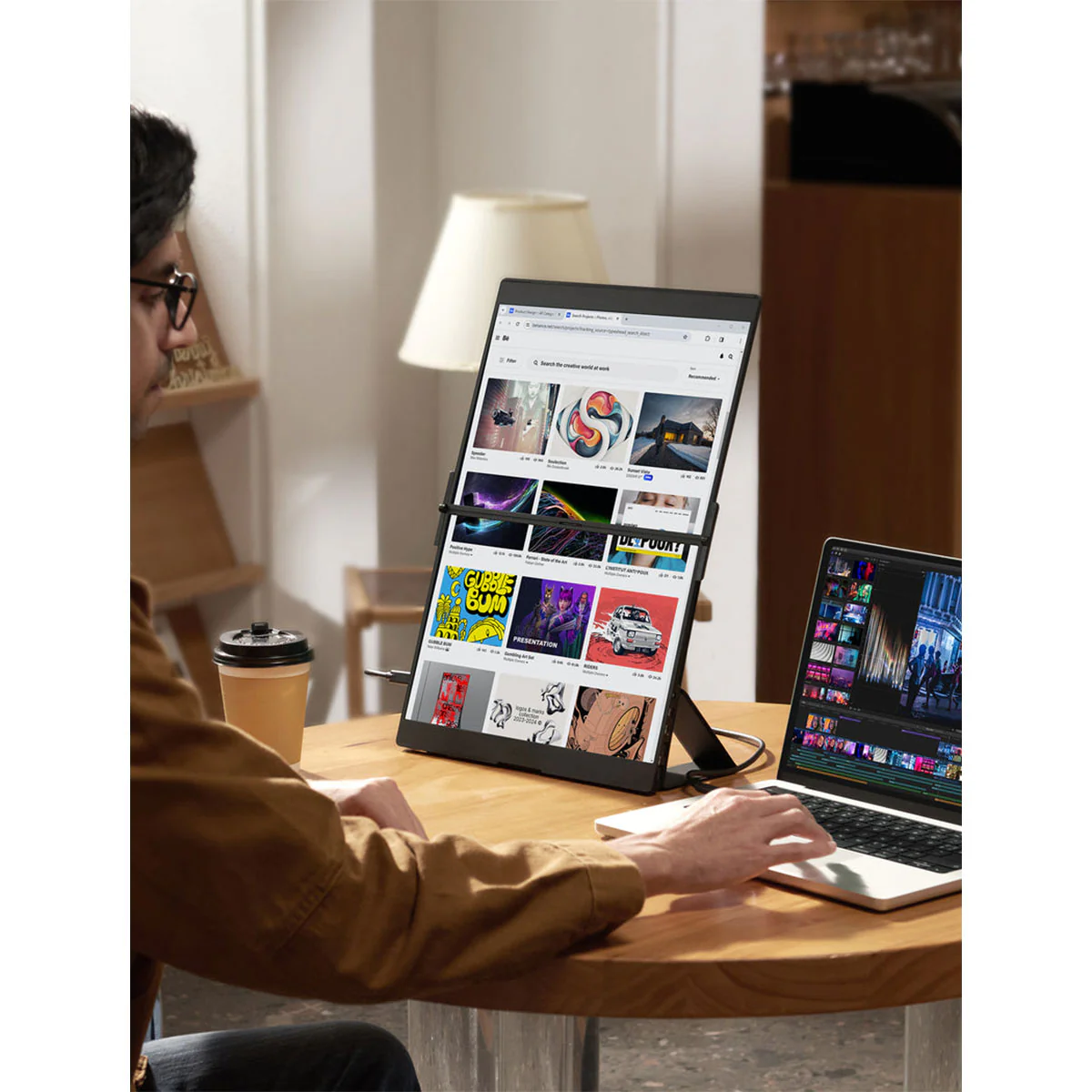 JSAUX FlipGo Pro 13.5" 2256x1504 Dual Stacked Portable Monitor (Black) (PM0201) - Image 7