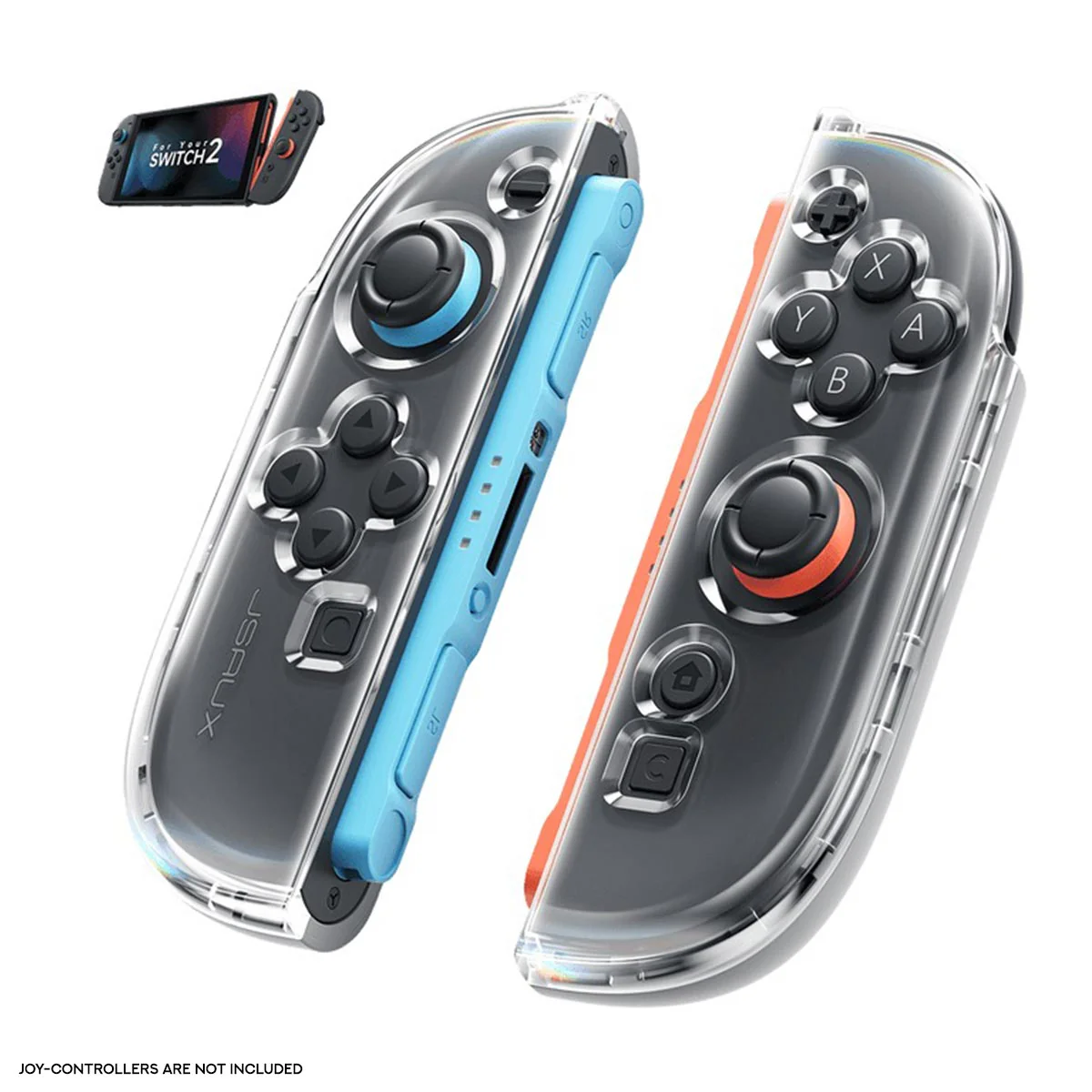 JSAUX Joy-Con Ergonomic Controller Full-Coverage Case for Nintendo Switch 2 (Transparent Grey) (PC0119) - Image 8