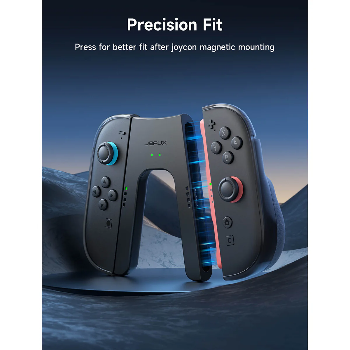 JSAUX JoyVerse Series Dual Grip for Nintendo Switch 2 Joy-Con (Black) (GP0401) - Image 6