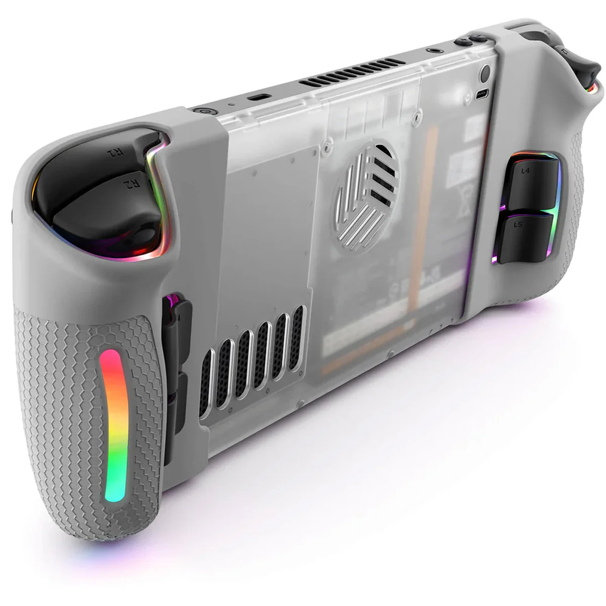 JSAUX RGB & Vents Transparent Back Plate for Steam Deck & Steam Deck OLED (Crystal) (PC0106C) - Image 9