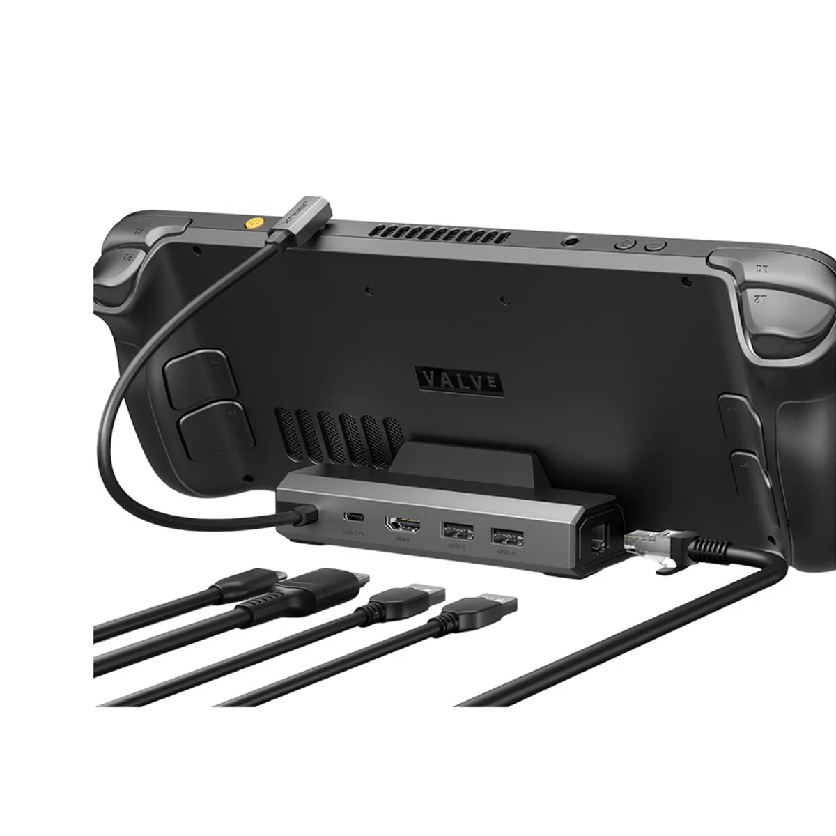 JSAUX USB-C 5-in-1 Docking Station for Steam Deck/ Steam Deck OLED/ ROG Ally/ ROG Ally X / Legion Go/ Legion Go 2/ Legion Go S (Grey) (HB0602S) - Image 9