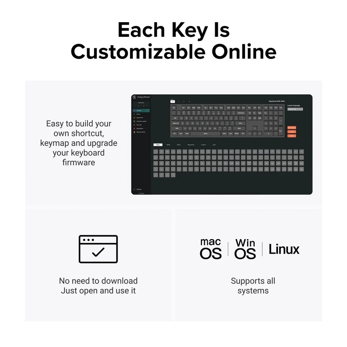 Keychron B36 Full-Size Keyboard and BM25 Mouse Wireless Combo (KCBD13) - Image 5