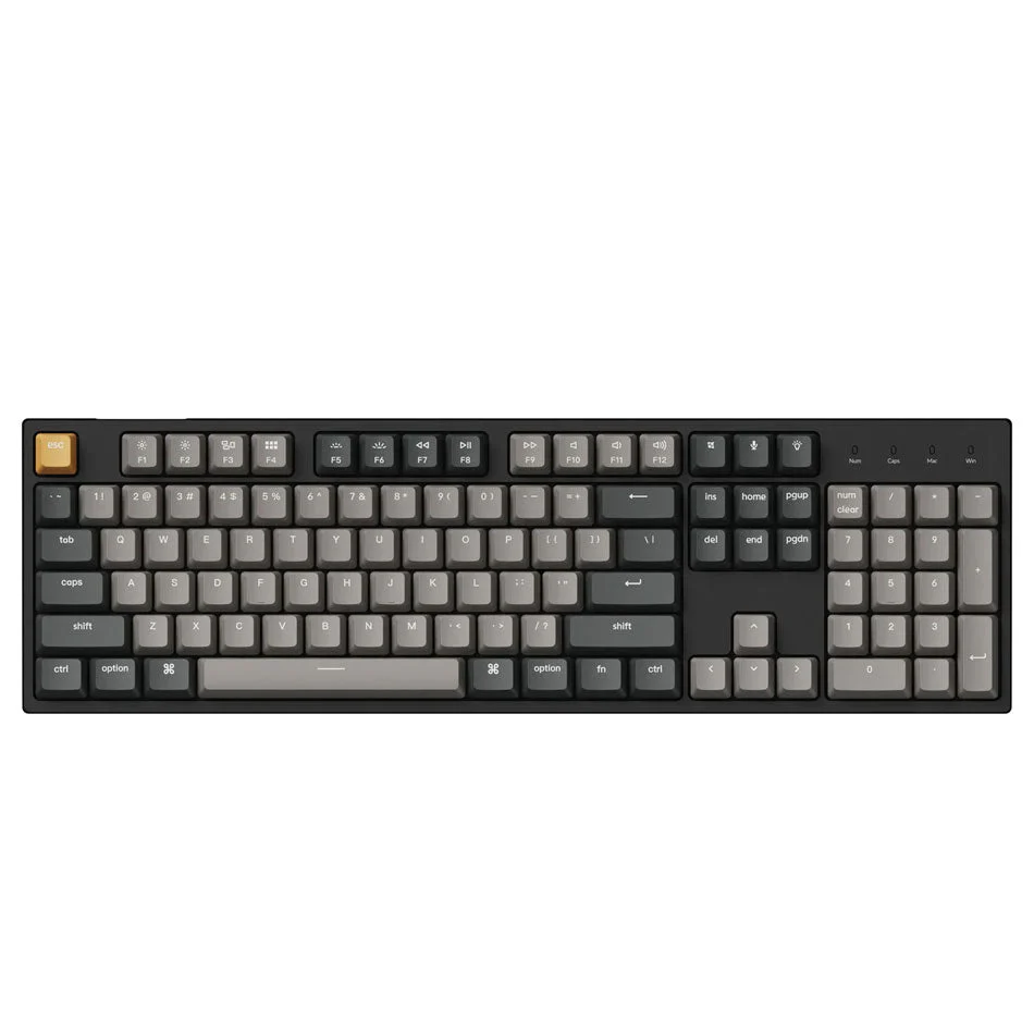 Keychron C2 Pro QMK/Via RGB Backlight Hot-Swappable Full Size Wired Mechanical Keyboard - Black (K Pro Red Switch) (C2P-H1) - Image 2