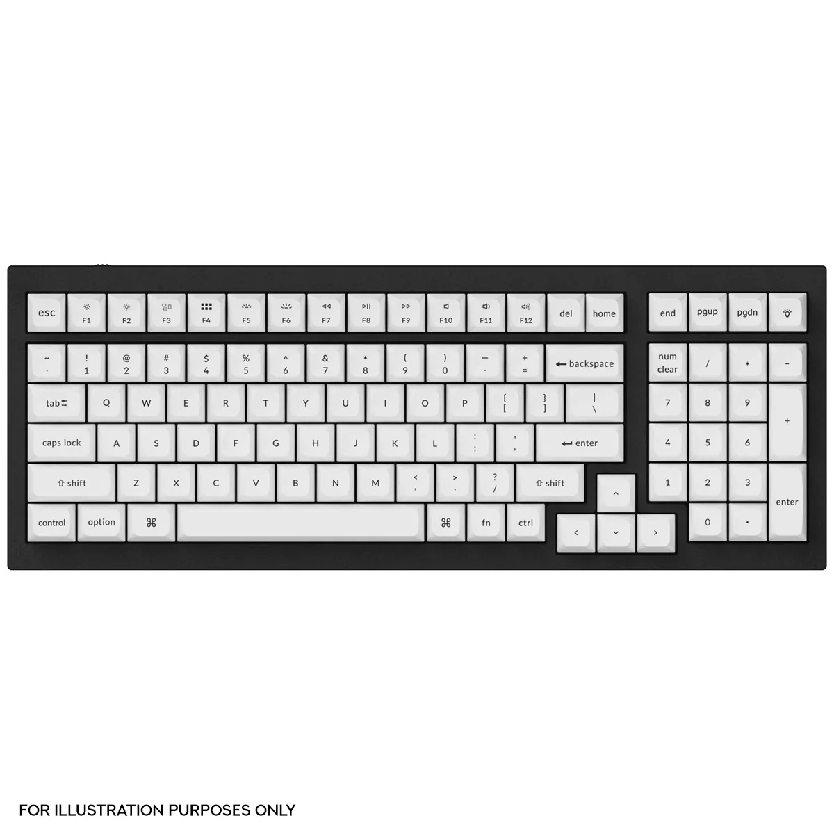 Keychron Double Shot KSA PBT Keycap Full Keycap Set (Black On White) (PBT-05) - Image 4