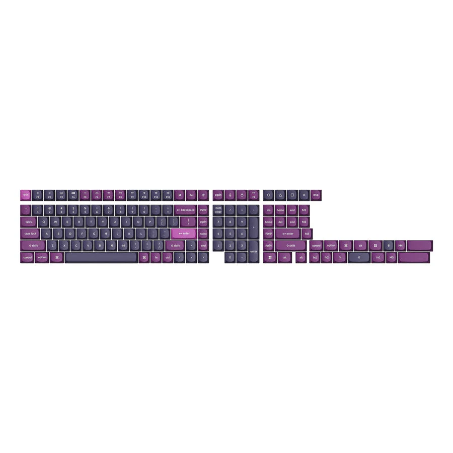 Keychron Double Shot PBT OSA Full Set (141 Keys) Keycap Set (Blue & White, Purple) (PBT-54, PBT-53) - Image 3