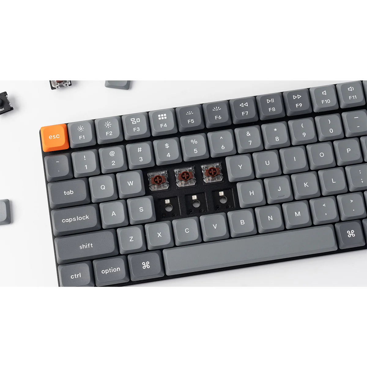 Keychron K17 Max QMK RGB Backlight Hot-Swappable Wireless Custom Mechanical Keyboard (Low Profile Gateron Mechanical Brown Switch, Red Switch) (K17M-H3, K17M-H1) - Image 10