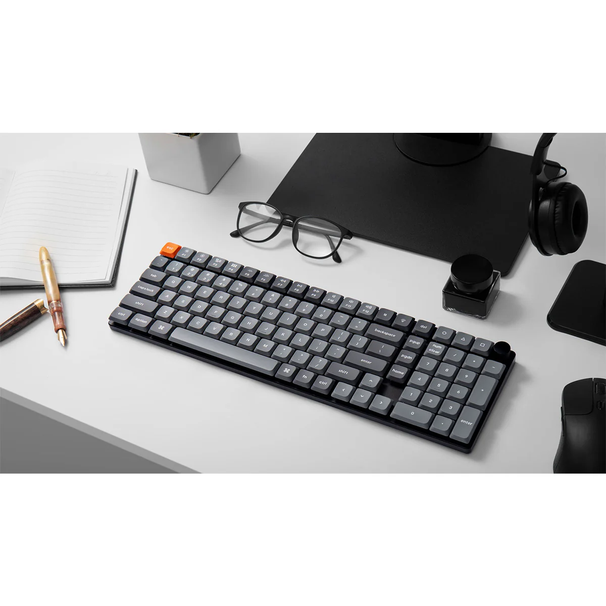 Keychron K17 Max QMK RGB Backlight Hot-Swappable Wireless Custom Mechanical Keyboard (Low Profile Gateron Mechanical Brown Switch, Red Switch) (K17M-H3, K17M-H1) - Image 9