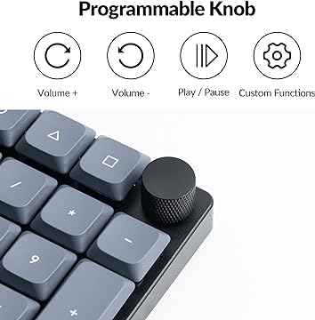 Keychron K17 Pro QMK/Via RGB Backlit 96% Wireless Custom Mechanical Keyboard (Low Profile Gateron Mechanical Blue Switch) (K17P-B2) - Image 6