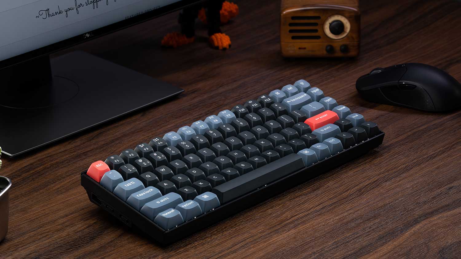 Keychron K2 Pro QMK/Via Hot-Swappable White Backlight Wireless Mechanical Keyboard (K Pro Mechanical Red Switch) (K2P-G1) - Image 3