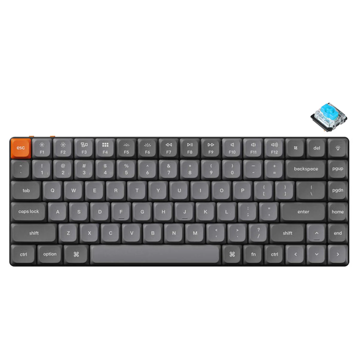 Keychron K3 Max QMK/Via RGB Backlit Hot-Swappable Compact Wireless Custom Mechanical Keyboard - Black/Grey (Low Profile Gateron Mechanical Brown Switch) (K3M-H3) (Red Switch, Blue Switch, Brown Switch) - Image 3
