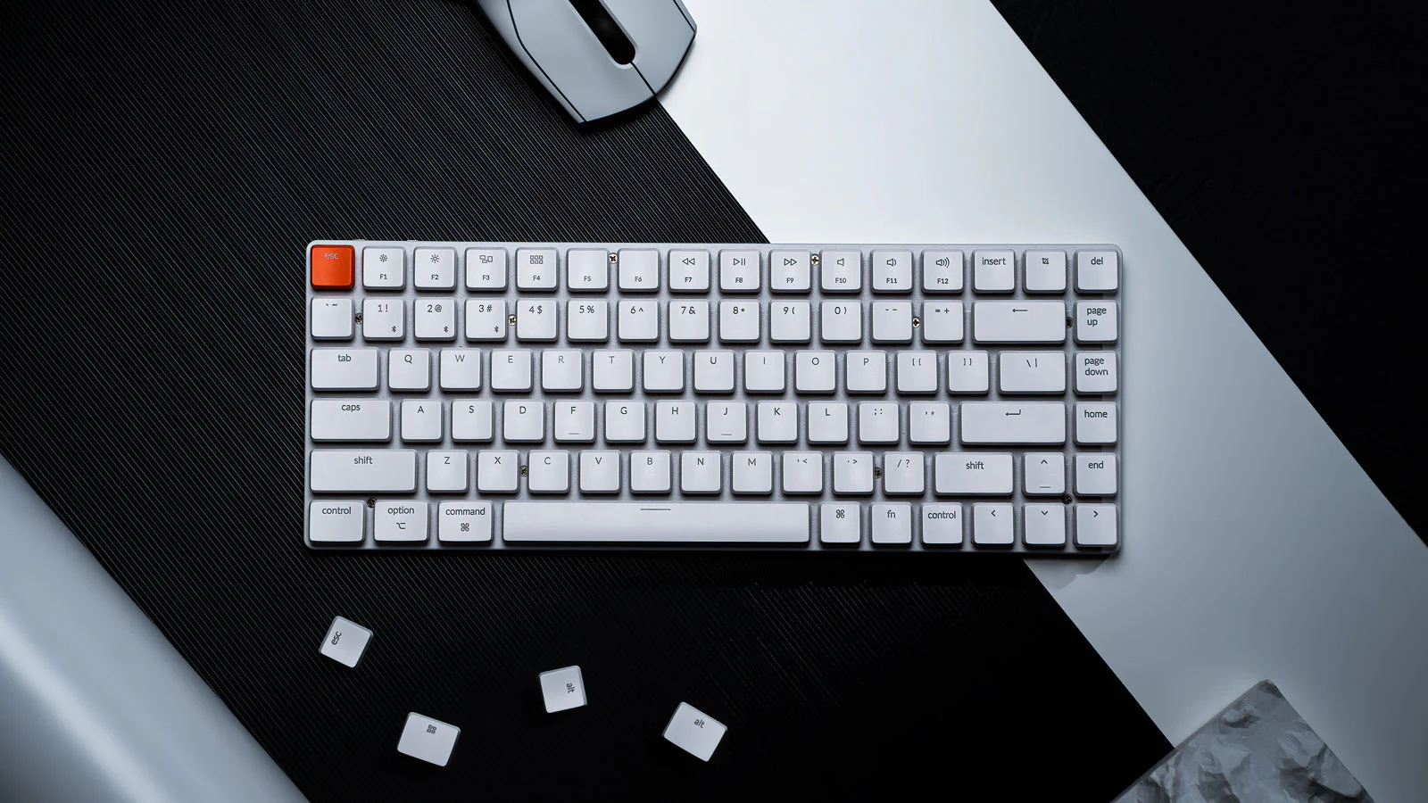 Keychron K3 V2 Non-Backlit Non-Backlight Ultra-Slim Wireless Mechanical Keyboard - White (Low Profile Gateron Mechanical Brown Switch) (K3-K3) - Image 4