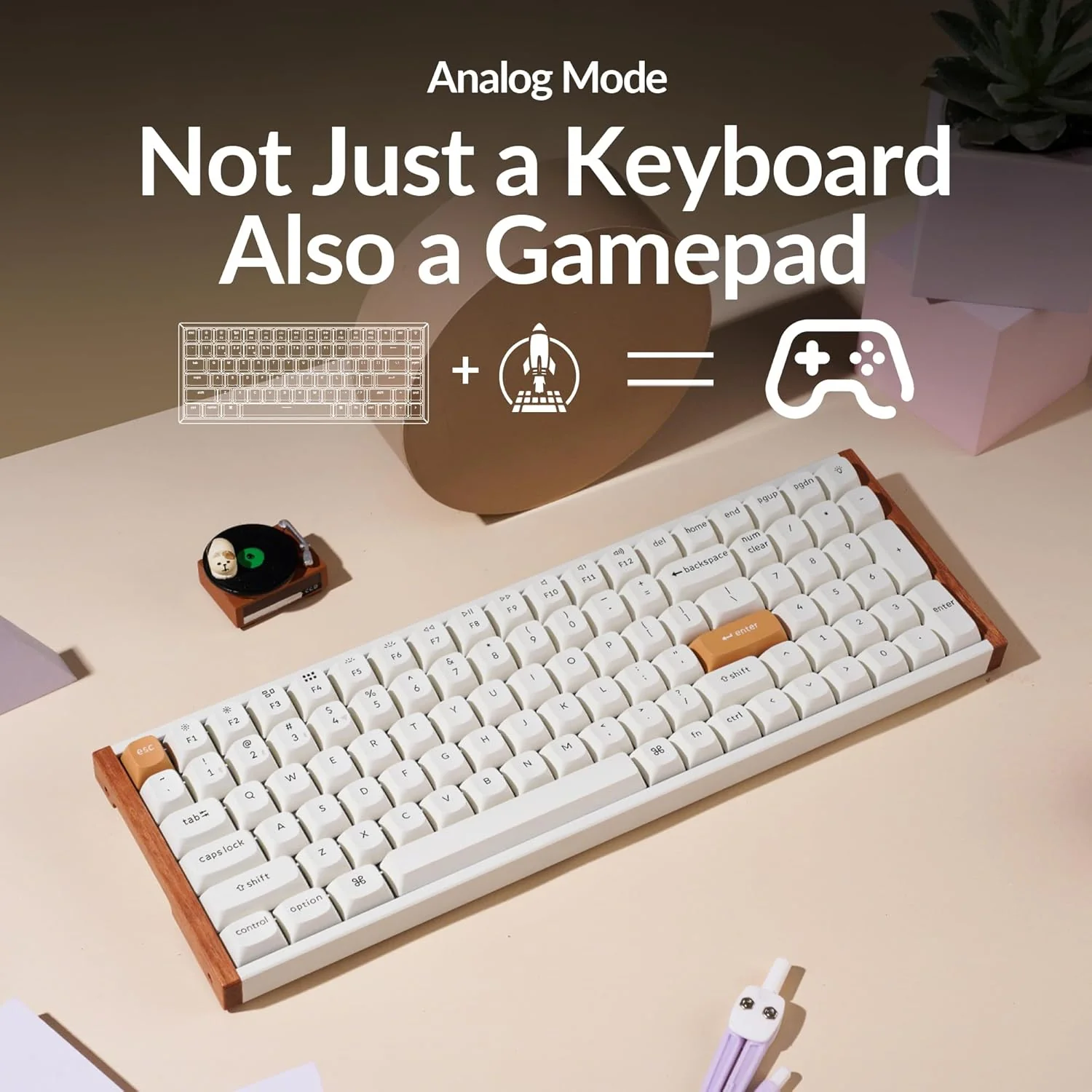 Keychron K4 HE Special Ed. Hot-Swappable RGB Backlight 96% Wireless Magnetic Switch Custom Keyboard - White (Gateron Double-Rail Magnetic Nebula Switch) (K4H-Q1) - Image 3