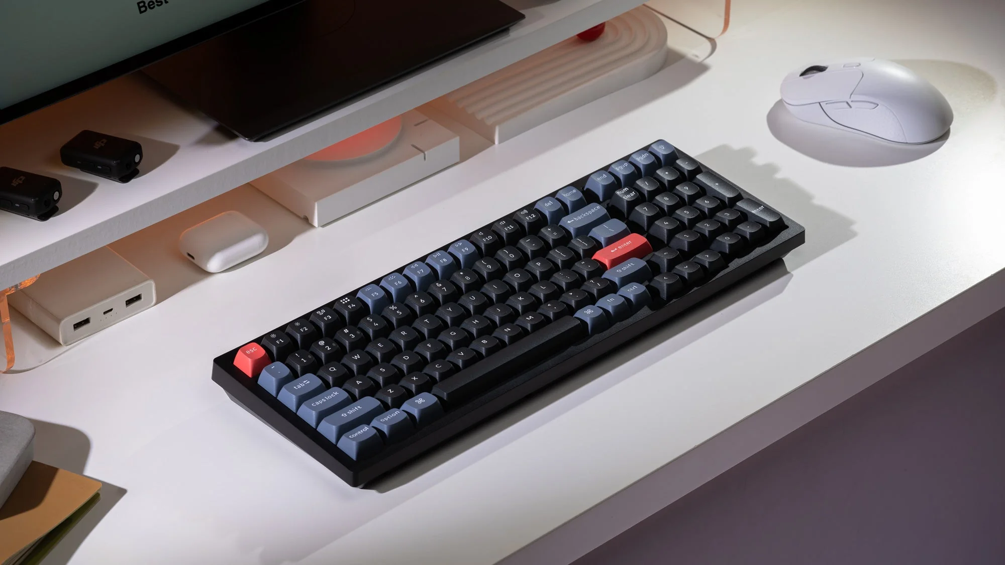 Keychron K4 Pro QMK/Via Hot-Swappable White Backlight Wireless Mechanical Keyboard (K Pro Mechanical Brown Switch) (K4P-G3) - Image 2