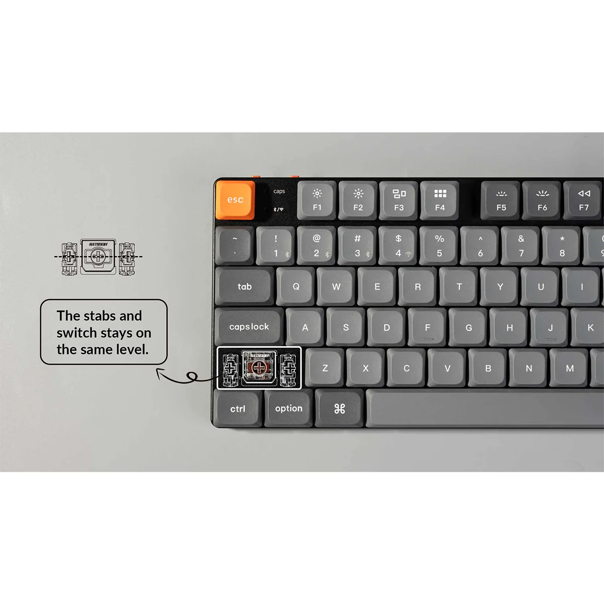 Keychron K5 Max QMK/VIA RGB Backlight Hot-Swappable Wireless Custom Mechanical Keyboard (Low Profile Gateron Mechanical Brown Switch/Red Switch) (K5M-H3, K5M-H1) - Image 13