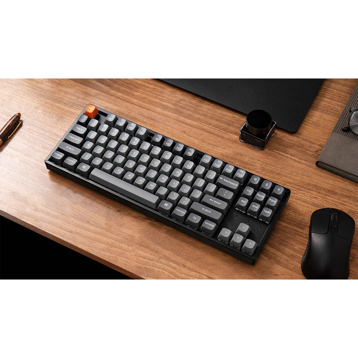 Keychron K8 Max QMK Fully Assembled RGB Backlight Hot-Swappable TKL Wireless Mechanical Keyboard - Black (Super Banana Switch, Super Red Switch) - Image 4