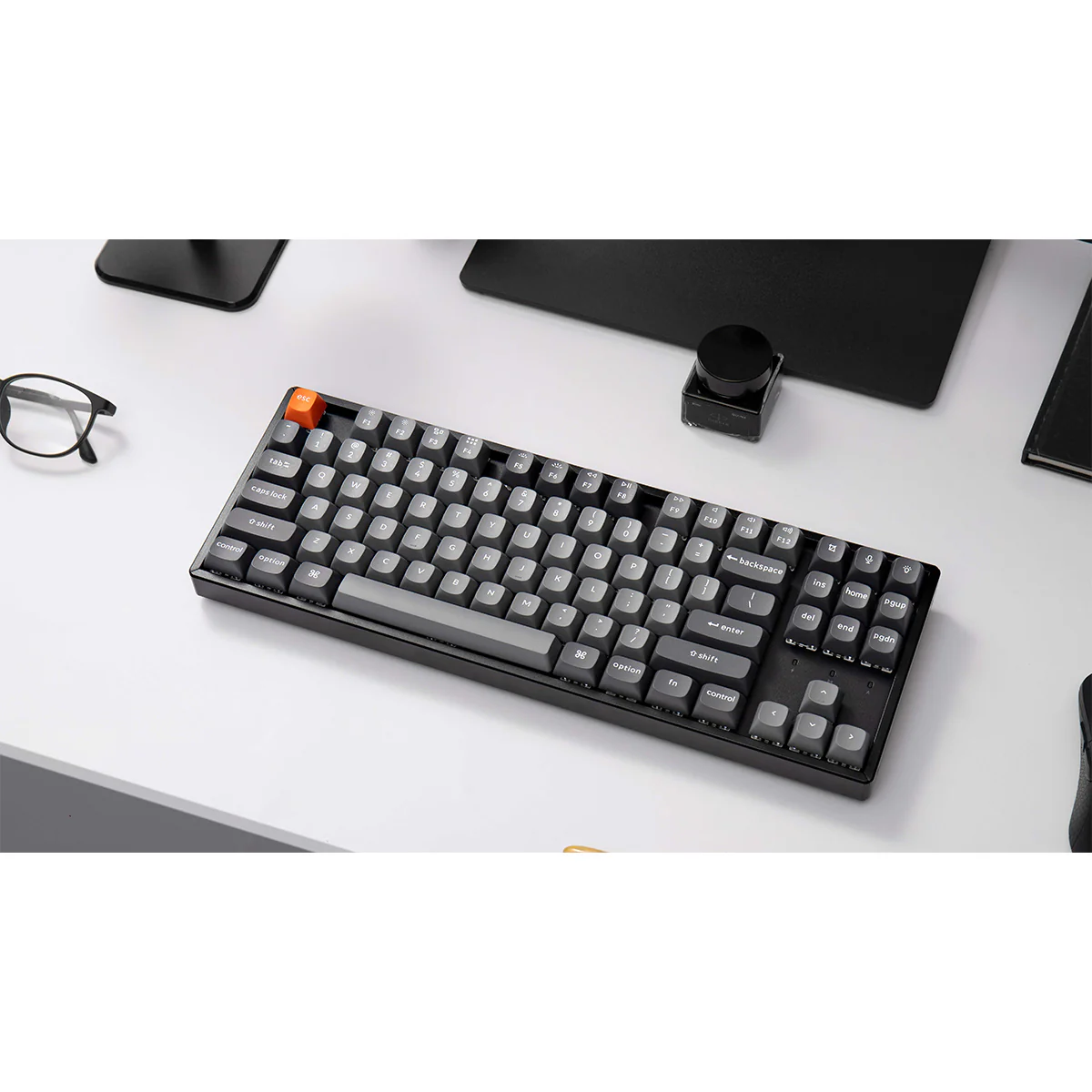 Keychron K8 Max QMK Fully Assembled RGB Backlight Hot-Swappable TKL Wireless Mechanical Keyboard - Black (Super Banana Switch, Super Red Switch) - Image 7