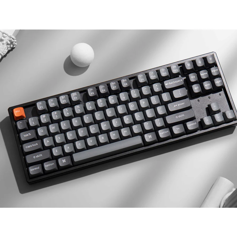 Keychron K8 Max QMK Fully Assembled White Backlight TKL Wireless Mechanical Keyboard - Black (Super Brown Switch, Super Red Switch) - Image 4